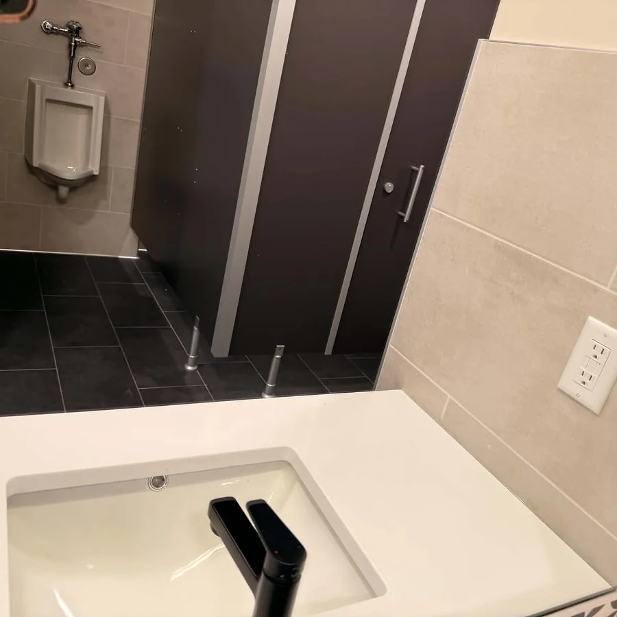 After cleaning: Restroom Vanity Detail